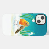 Erithacus rubecula iPhoneケース (裏面横)