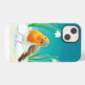 Erithacus rubecula iPhoneケース (裏面横)