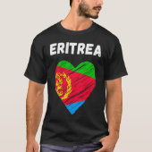 Eritrea Flag Holiday Eritrea Heart Eritrean Flag Tシャツ (正面)