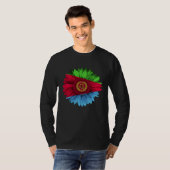 Eritrea Flag Sunflower Eritrean Roots Proud Patrio Tシャツ (正面フル)