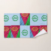 Eritrea oldおよびNewフラグ バスタオルセット (ハンドタオル)