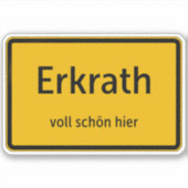 Erkrath Aufkleber Sticker Autoaufkleber シール (正面)