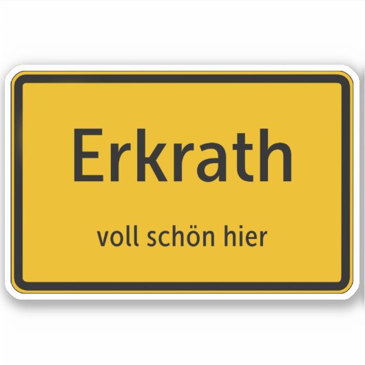 Erkrath Aufkleber Sticker Autoaufkleber シール (正面)