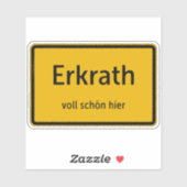 Erkrath Aufkleber Sticker Autoaufkleber シール (シート)
