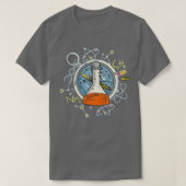 Erlenmeyer Flask試験管化学科学 Tシャツ (デザイン正面)