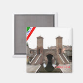 ERM003 COMACCHIO - Emilia Romagnaイタリア – 冷蔵庫 マグネット (正面/裏面)