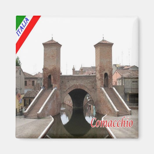 ERM003 COMACCHIO - Emilia Romagnaイタリア – 冷蔵庫 マグネット (正面)