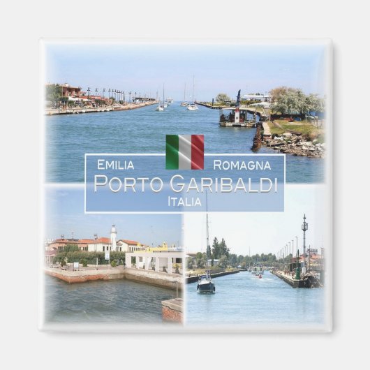 ERM004 PORTO GARIBALDI, Sea View，イタリア，冷蔵庫 マグネット (正面)