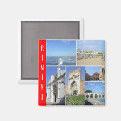 ERM023 RIMINI，モザイク，イタリア，冷蔵庫 マグネット (正面/裏面)