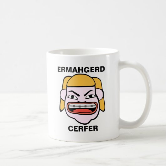 Ermahgerd Cerfer コーヒーマグカップ (右)