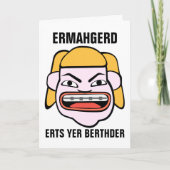 Ermahgerd Herper Berthder カード (正面)