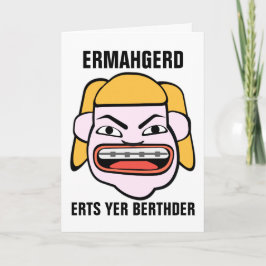 Ermahgerd Herper Berthder カード