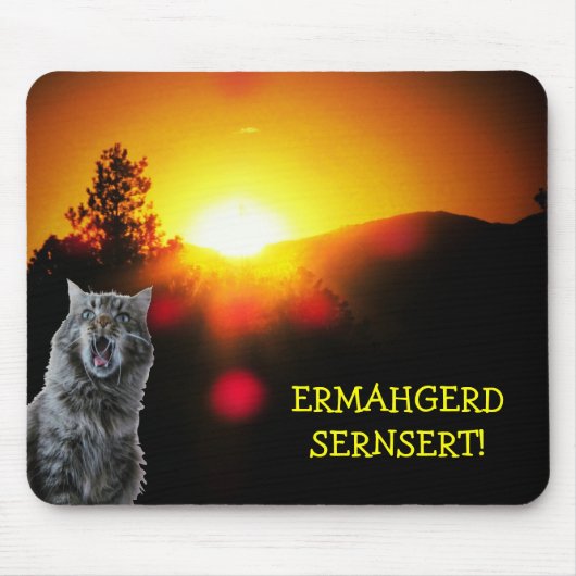 Ermahgerd Sernsert子猫マウスパッド マウスパッド (正面)
