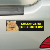 Ermahgerd Turlgerters! 車間距離無視 バンパーステッカー (車上)