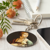 Ermineの女性 キーホルダー (側面)