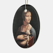 Ermineを持つ女性 セラミックオーナメント (左)