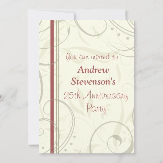 Ermployee記念日のパーティの招待状 招待状 (正面)