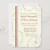 Ermployee記念日のパーティの招待状 招待状 (裏面)