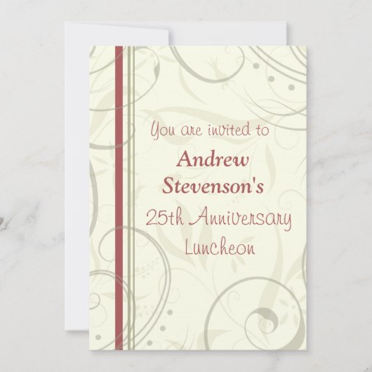 Ermployee記念日の昼食会の招待状 招待状 (正面)