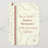 Ermployee記念日の昼食会の招待状 招待状 (正面/裏面)