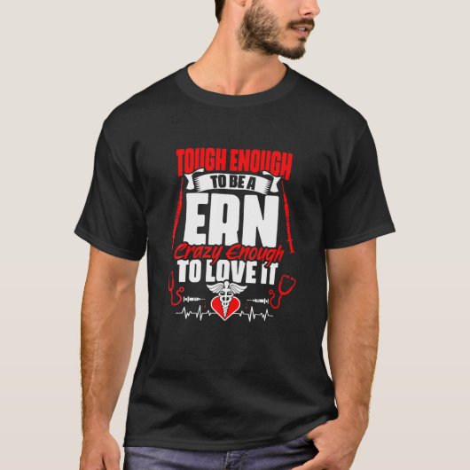 ERNに強い – 医療RN看護エマージェンシーロ Tシャツ (正面)