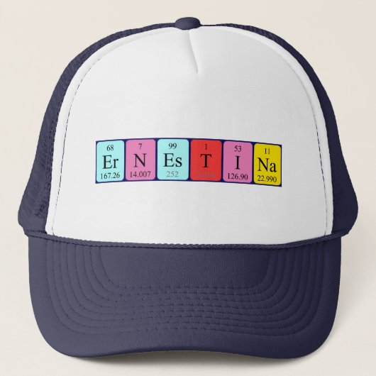 Ernestina定期的なテーブル名hat キャップ (正面)
