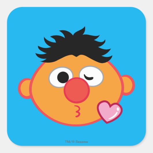 Ernieはキスの投げに直面します スクエアシール (正面)