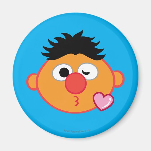 Ernieはキスの投げに直面します マグネット (正面)