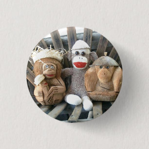Ernieソックスの猿および友人Pin 缶バッジ