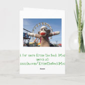 Ernieソックス猿のイースターバスケットカード シーズンカード (裏面)