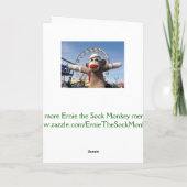 Ernieソックス猿のイースター花束カード シーズンカード (裏面)