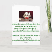 Ernieソックス猿のサンキューカード サンキューカード (裏面)