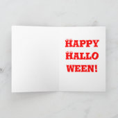 Ernieソックス猿のハロウィンのカボチャカード カード (内部)