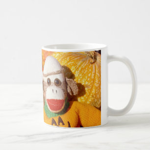 Ernieソックス猿のハロウィンのカボチャマグ コーヒーマグカップ