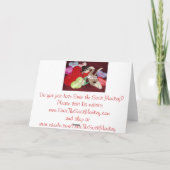 Ernieソックス猿のハートのバレンタインカード シーズンカード (裏面)