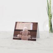 Ernieソックス猿のピアノカード サンキューカード (正面)