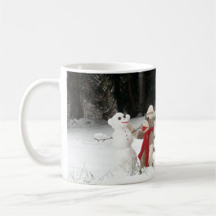 Ernieソックス猿の冬の雪のおもしろいのマグ コーヒーマグカップ