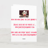 Ernieソックス猿の卒業カード カード (裏面)