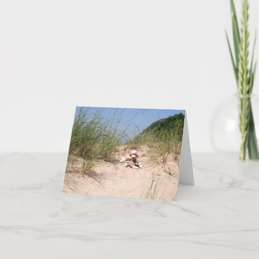 Ernieソックス猿の砂丘空白のなカード サンキューカード (正面)