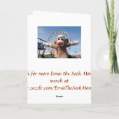 Ernieソックス猿のChocoのバニーのイースターカード シーズンカード (裏面)