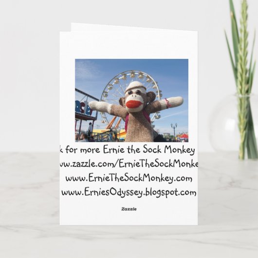 Ernie the Sock Monkey 35誕生日カード カード (裏面)