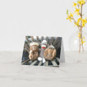 Ernie the Sock Monkey and Friendsノートカード カード (黄色い花)