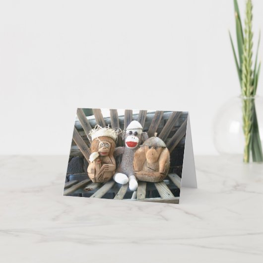 Ernie the Sock Monkey and Friendsノートカード カード (正面)