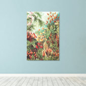 Ernst Haeckel著、Muscinae Laubmooseのコケ キャンバスプリント (インサイチュ (ウッドフロア))