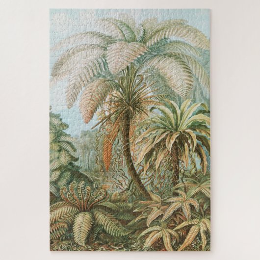 Ernst Haeckel著Filicinae Laubfarneシダ ジグソーパズル (縦)
