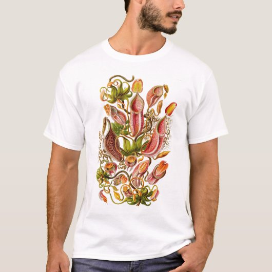 Ernst Haeckel - Nepenthaceae T-shirt Tシャツ (正面)