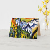 Ernst Kirchner – 有名な絵画Bergigipfel カード (黄色い花)