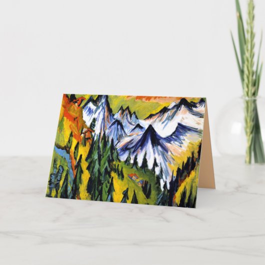 Ernst Kirchner – 有名な絵画Bergigipfel カード (正面)