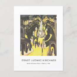 Ernst L. Kirchner – ベルリンのBelle Alliance Platz ポストカード