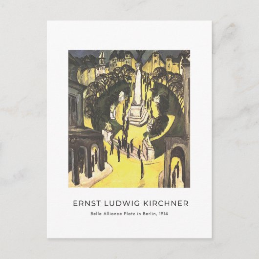 Ernst L. Kirchner – ベルリンのBelle Alliance Platz ポストカード (正面)